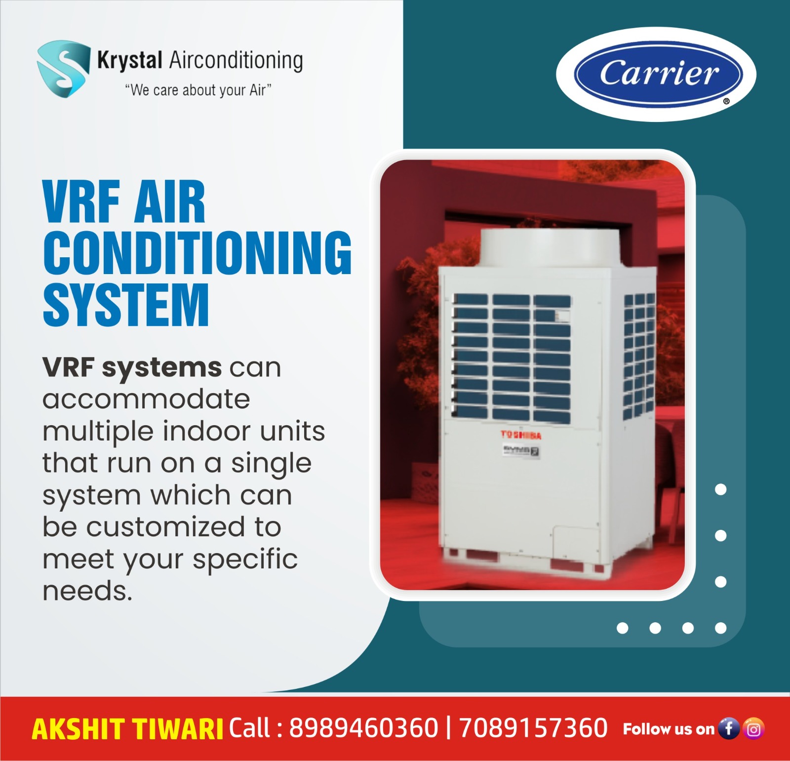 Best Carrier VRF Air Conditioning System Provider in Indore