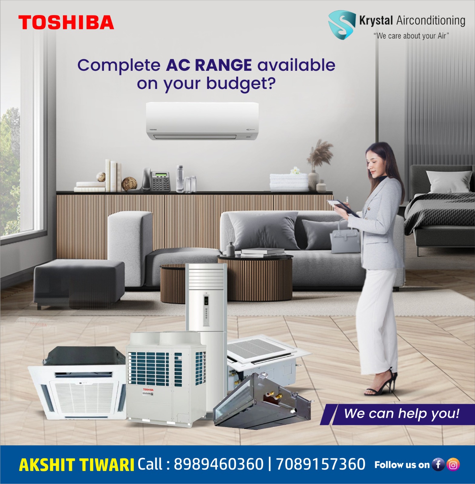 Best Toshiba Cassette AC supplier in Indore