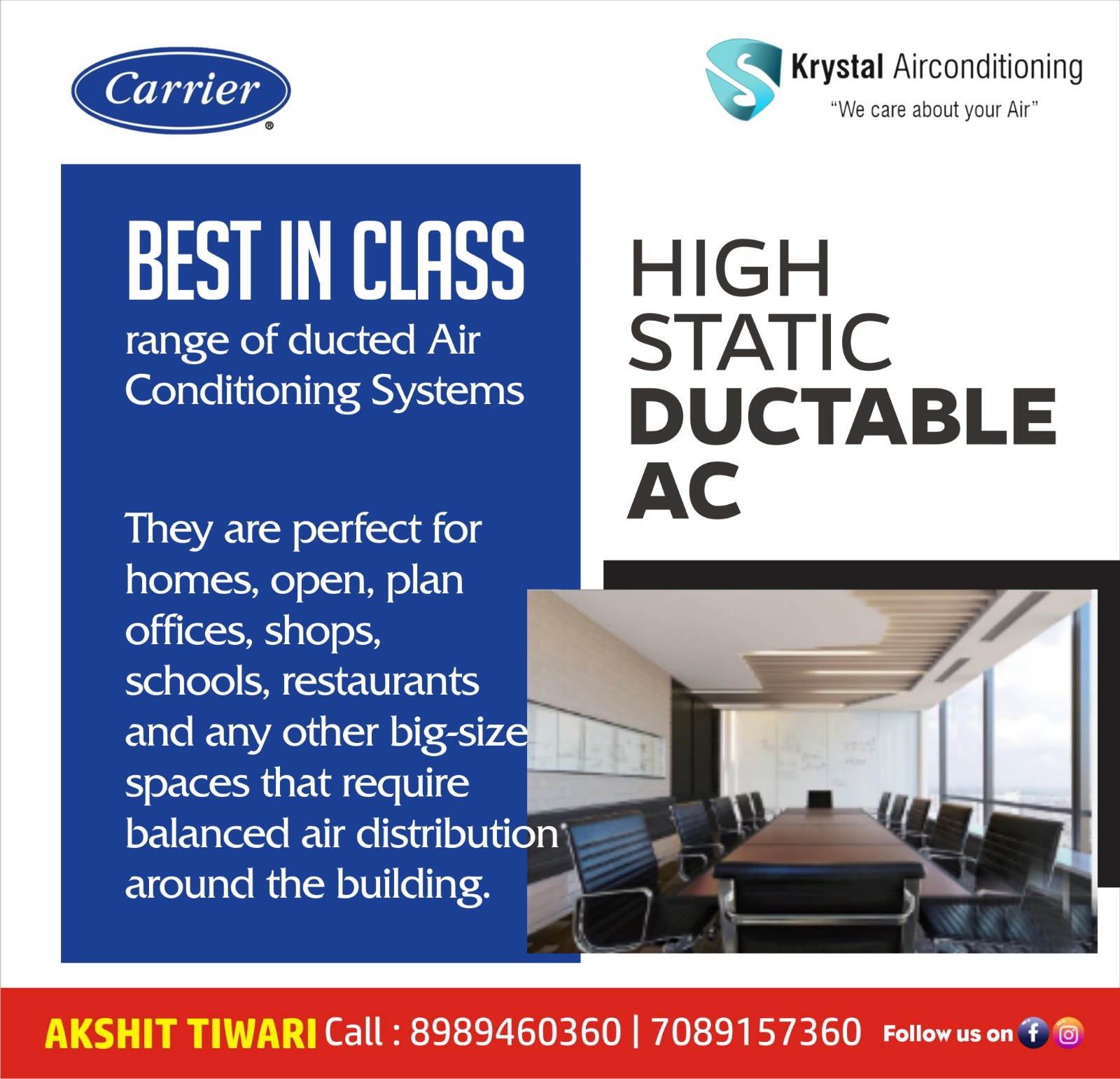 Best Carrier Ducted AC Dealer in Indore